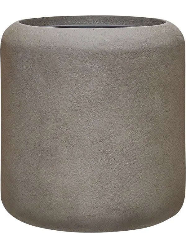 Baq Nucast Plant Pot 40cm Height 27cm Dia Cylinder Elephant Grey (with liner)