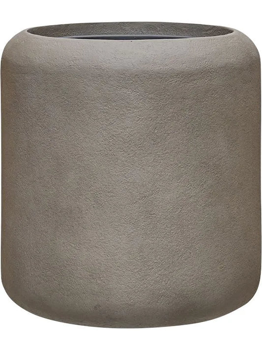 Baq Nucast Plant Pot 40cm Height 27cm Dia Cylinder Elephant Grey (with liner)