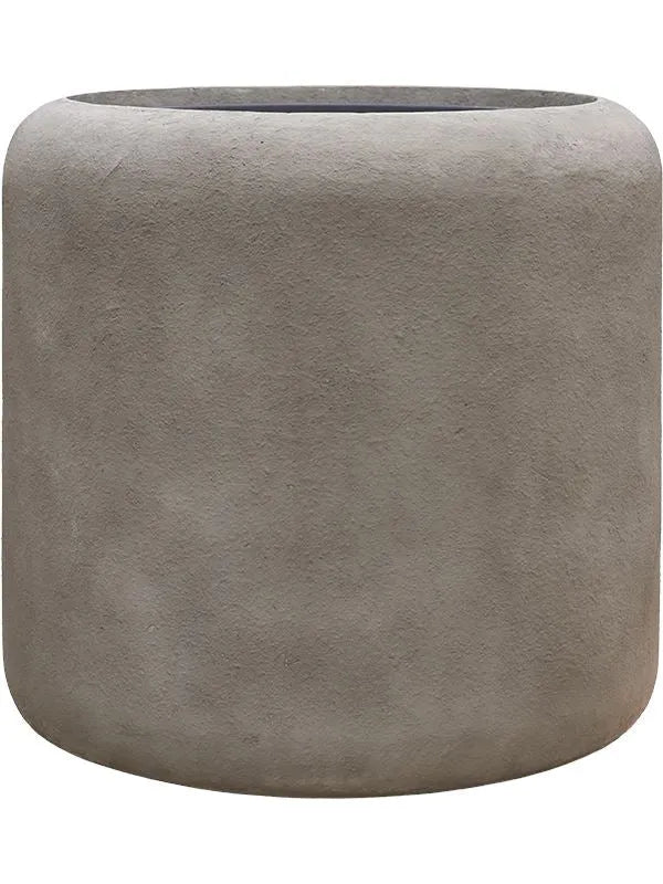 Baq Nucast Plant Pot 50cm Height 38cm Dia Cylinder Elephant Grey (with liner)