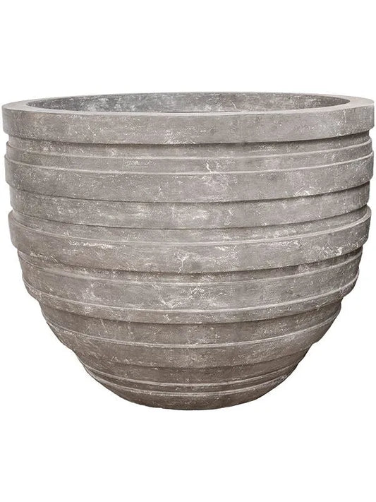 Baq Polystone Coated Junar Plant Pot 120cm Height 135cm Dia Couple Raw Grey