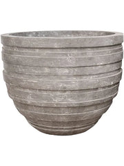 Baq Polystone Coated Junar Plant Pot 120cm Height 135cm Dia Couple Raw Grey