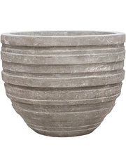 Baq Polystone Coated Junar Plant Pot 56cm Height 61cm Dia Couple Raw Grey
