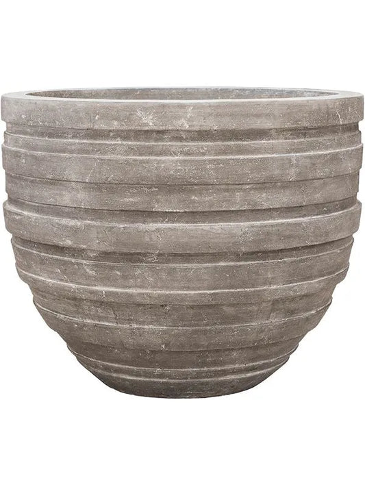 Baq Polystone Coated Junar Plant Pot 72cm Height 77cm Dia Couple Raw Grey