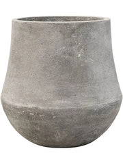 Baq Polystone Coated Plain Plant Pot 33cm Height 23cm Dia Darcy Raw Grey