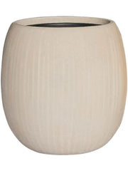 Baq Polystone Coated Plain Plant Pot 42cm Height 27cm Dia Balloon Natural (with liner)