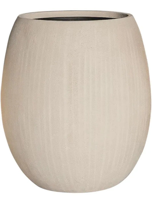 Baq Polystone Coated Plain Plant Pot 55cm Height 30cm Dia Balloon Natural (with liner)