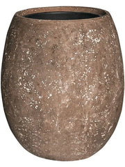 Baq Polystone Coated Plain Plant Pot 55cm Height 30cm Dia Balloon Rock (with liner)