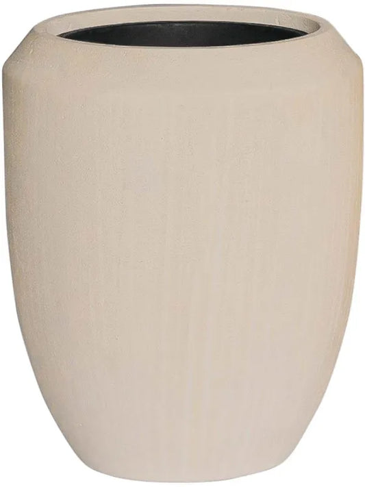 Baq Polystone Coated Plain Plant Pot 55cm Height 30cm Dia Coppa Natural (with liner)
