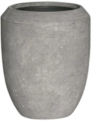 Baq Polystone Coated Plain Plant Pot 55cm Height 30cm Dia Coppa Raw Grey (with liner)