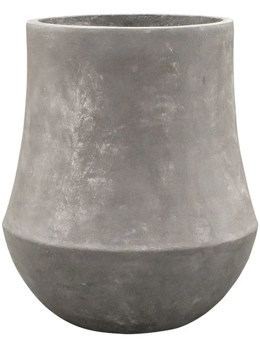 Baq Polystone Coated Plain Plant Pot 57cm Height 32cm Dia Darcy Raw Grey
