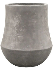 Baq Polystone Coated Plain Plant Pot 57cm Height 32cm Dia Darcy Raw Grey