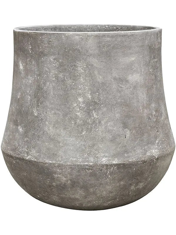 Baq Polystone Coated Plain Plant Pot 60cm Height 47cm Dia Darcy Raw Grey