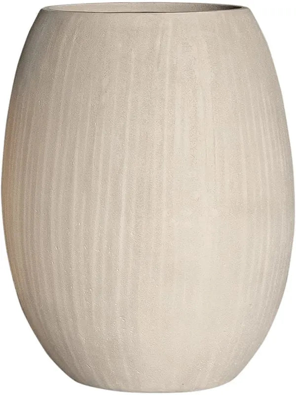 Baq Polystone Coated Plain Plant Pot 68cm Height 30cm Dia Balloon Natural (with liner)
