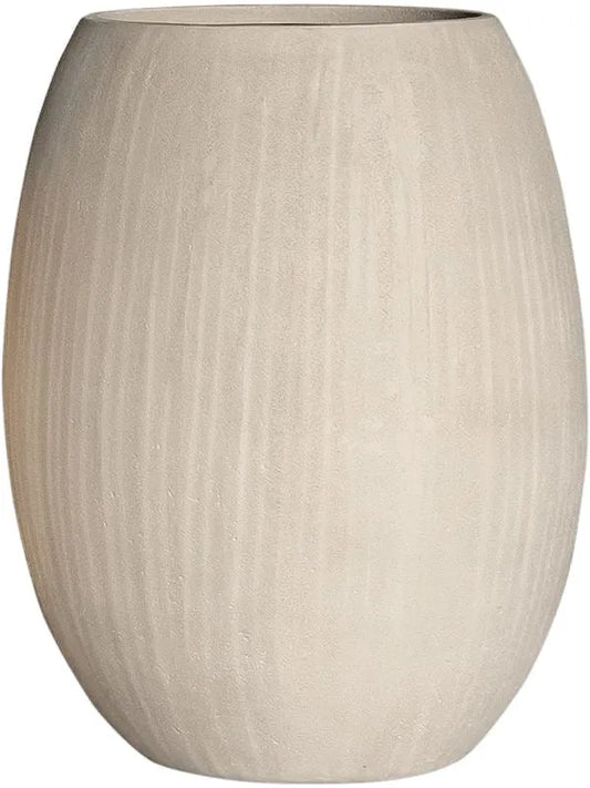 Baq Polystone Coated Plain Plant Pot 68cm Height 30cm Dia Balloon Natural (with liner)