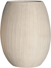 Baq Polystone Coated Plain Plant Pot 68cm Height 30cm Dia Balloon Natural (with liner)