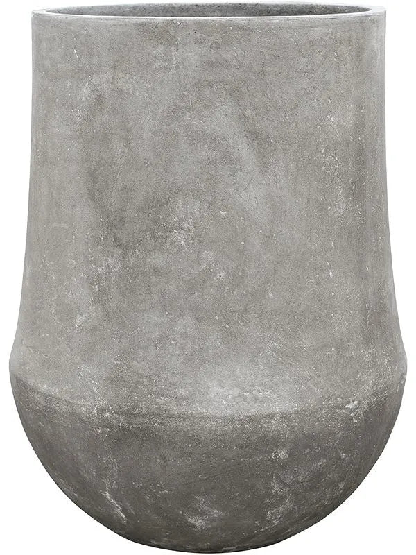 Baq Polystone Coated Plain Plant Pot 72cm Height 43cm Dia Darcy Raw Grey
