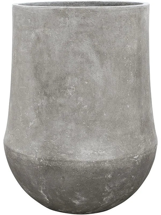 Baq Polystone Coated Plain Plant Pot 72cm Height 43cm Dia Darcy Raw Grey