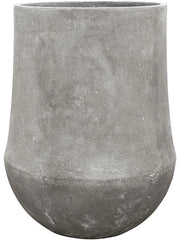Baq Polystone Coated Plain Plant Pot 72cm Height 43cm Dia Darcy Raw Grey