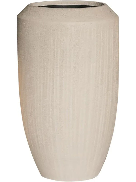 Baq Polystone Coated Plain Plant Pot 80cm Height 30cm Dia Coppa Natural (with liner)