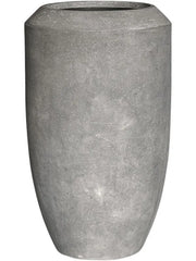 Baq Polystone Coated Plain Plant Pot 80cm Height 30cm Dia Coppa Raw Grey (with liner)