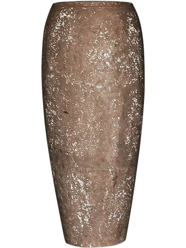 Baq Polystone Coated Plain Plant Pot 90cm Height 24cm Dia Emperor Rock (with liner)