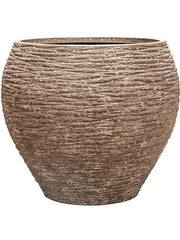 Baq Polystone Coated Ribbed Plant Pot 53cm Height 45cm Dia Balloon Rock