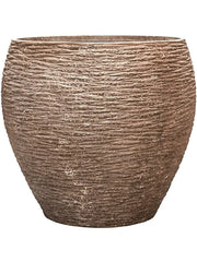 Baq Polystone Coated Ribbed Plant Pot 73cm Height 65cm Dia Balloon Rock