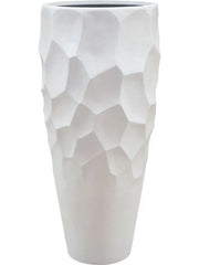 Baq Polystone Nathan James Plant Pot 110cm Height 39cm Dia Partner White (with liner)