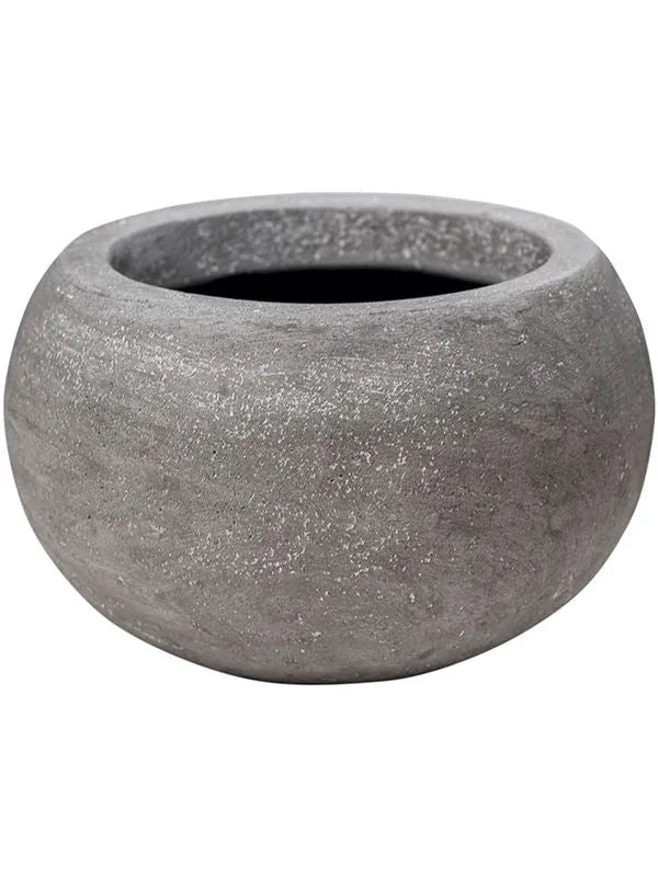 Baq Polystone Plain Plant Pot 11cm Height 11cm Dia Bowl Grey
