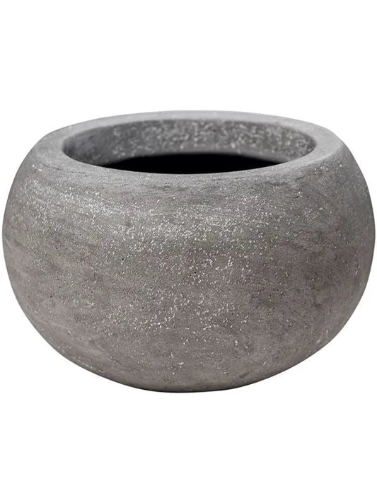 Baq Polystone Plain Plant Pot 11cm Height 11cm Dia Bowl Grey