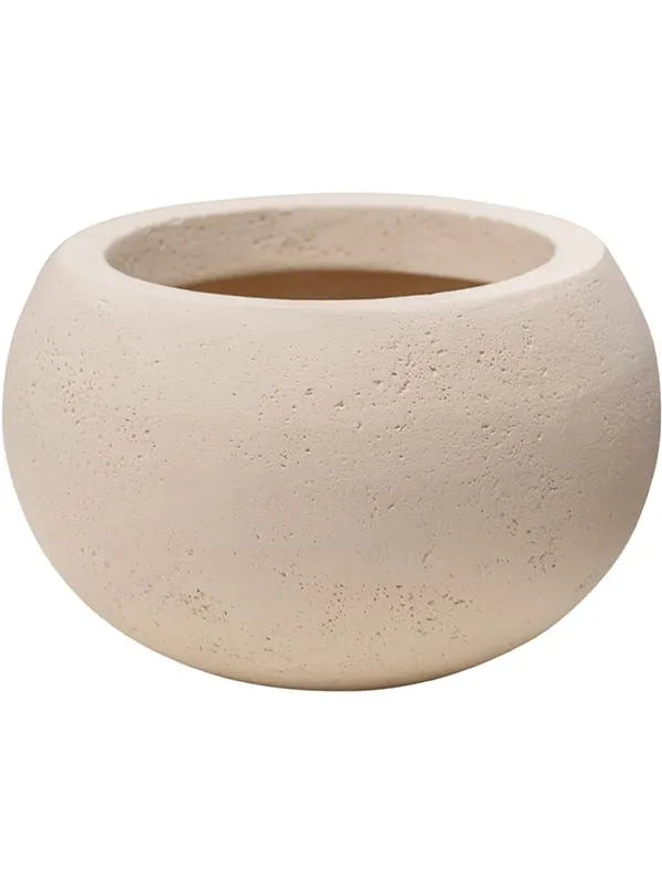 Baq Polystone Plain Plant Pot 11cm Height 11cm Dia Bowl Natural