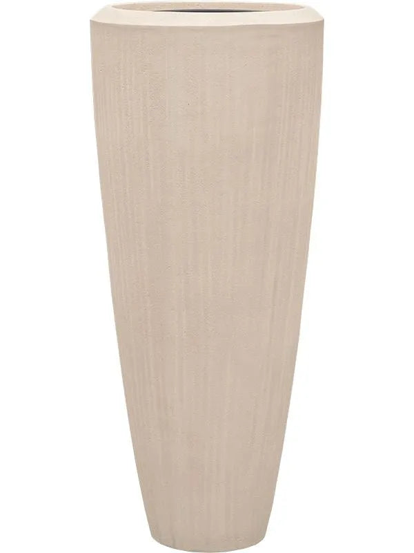 Baq Polystone Plain Plant Pot 120cm Height 39cm Dia Partner Natural (with liner)