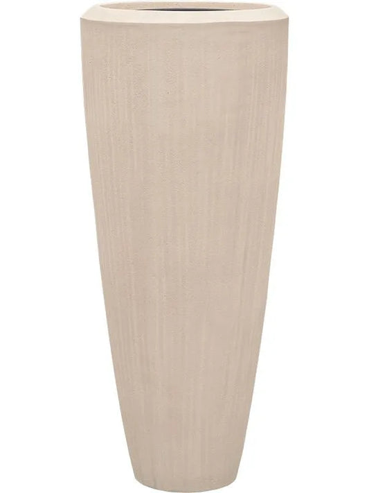 Baq Polystone Plain Plant Pot 120cm Height 39cm Dia Partner Natural (with liner)