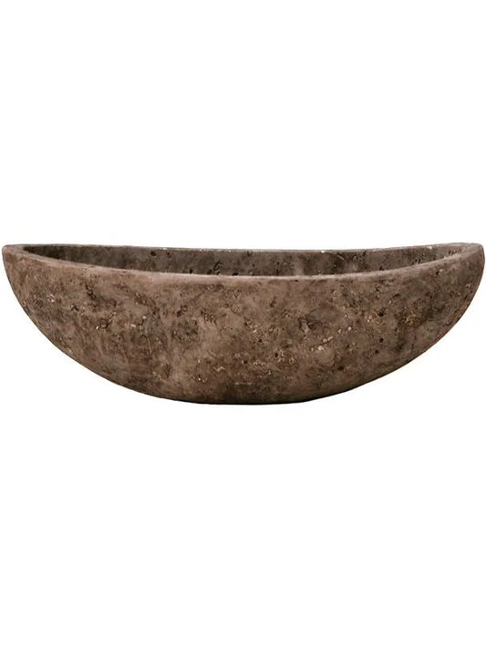 Baq Polystone Plain Plant Pot 18cm Height 31cm Dia Boat Rock