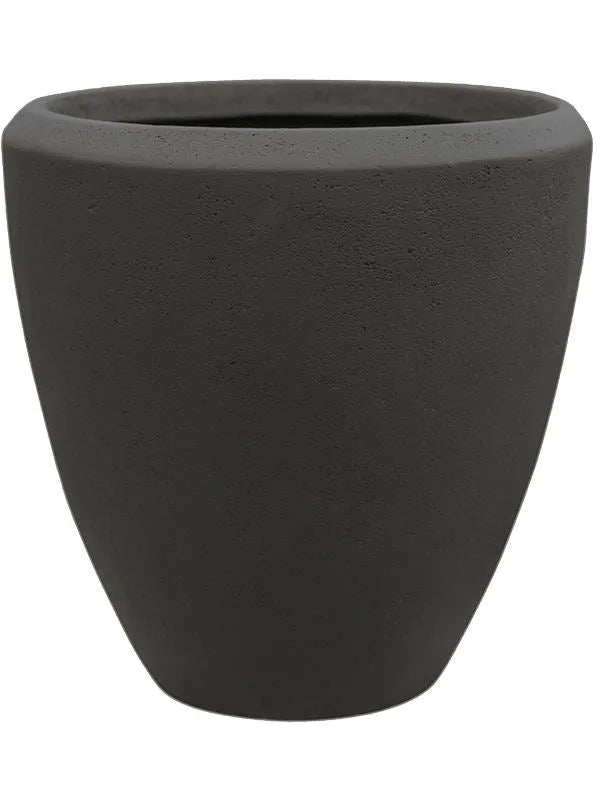 Baq Polystone Plain Plant Pot 24cm Height 20cm Dia Couple Smoke
