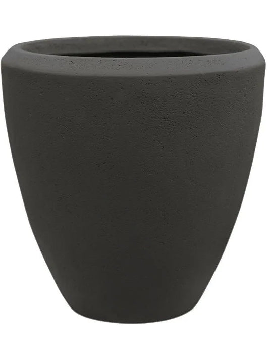 Baq Polystone Plain Plant Pot 24cm Height 20cm Dia Couple Smoke