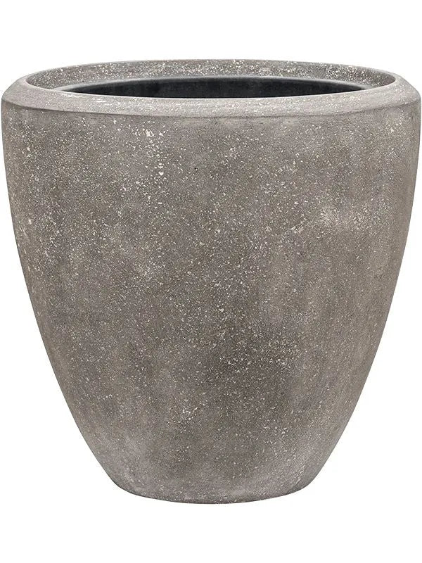 Baq Polystone Plain Plant Pot 40cm Height 30cm Dia Couple Grey (with liner)