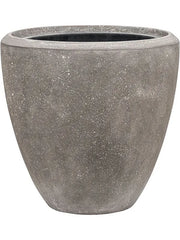 Baq Polystone Plain Plant Pot 40cm Height 30cm Dia Couple Grey (with liner)