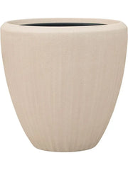 Baq Polystone Plain Plant Pot 40cm Height 30cm Dia Couple Natural (with liner)