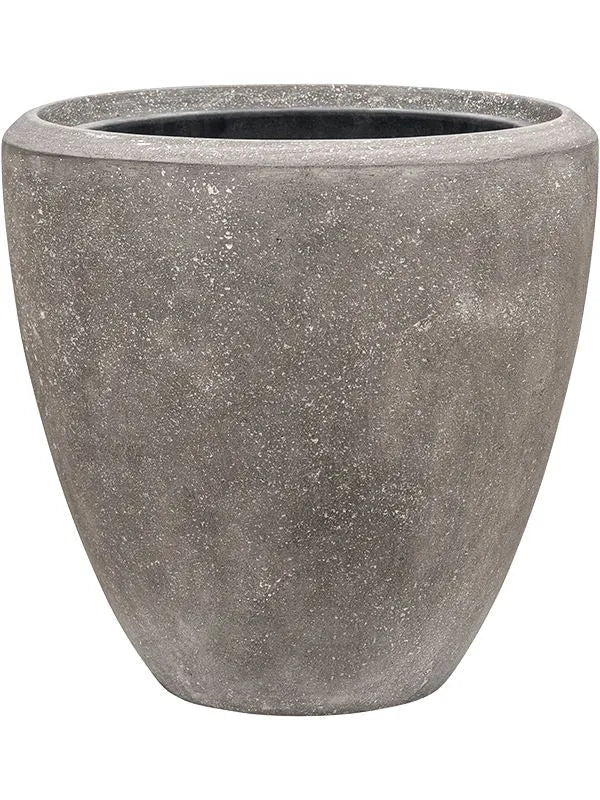 Baq Polystone Plain Plant Pot 50cm Height 41cm Dia Couple Grey (with liner)
