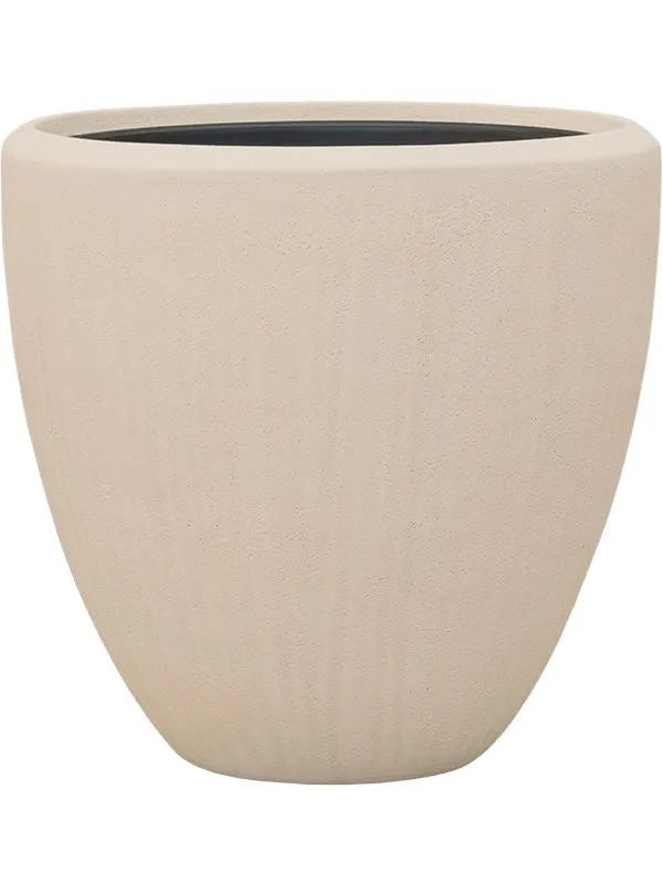 Baq Polystone Plain Plant Pot 50cm Height 41cm Dia Couple Natural (with liner)