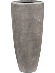 Baq Polystone Plain Plant Pot 70cm Height 24cm Dia Partner Grey (with liner)