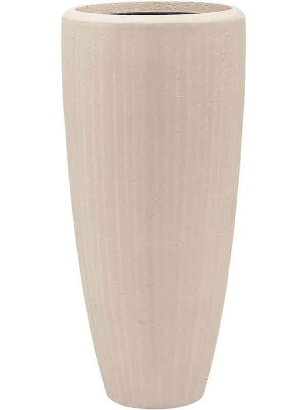 Baq Polystone Plain Plant Pot 70cm Height 24cm Dia Partner Natural (with liner)