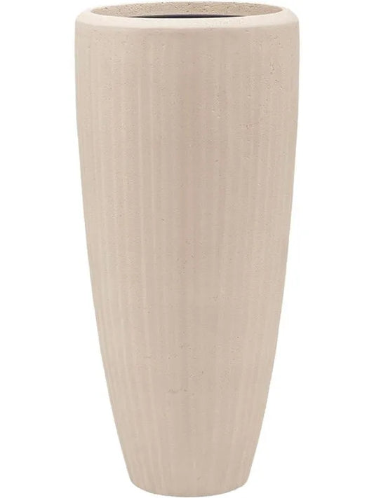 Baq Polystone Plain Plant Pot 70cm Height 24cm Dia Partner Natural (with liner)