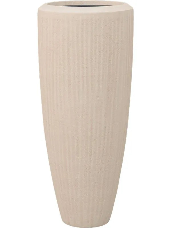 Baq Polystone Plain Plant Pot 90cm Height 27cm Dia Partner Natural (with liner)