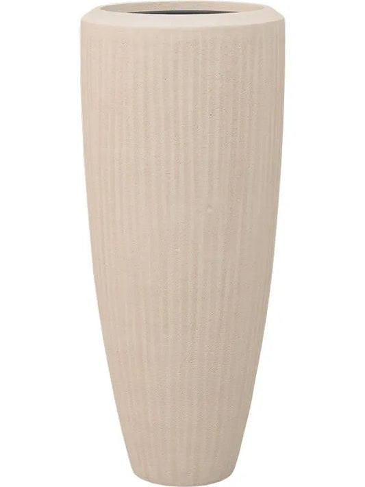 Baq Polystone Plain Plant Pot 90cm Height 27cm Dia Partner Natural (with liner)