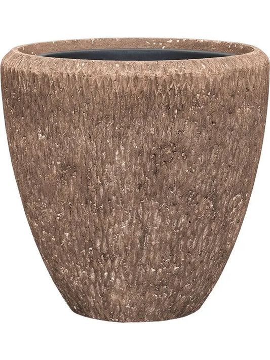 Baq Polystone Rough Plant Pot 40cm Height 30cm Dia Couple Rock (with liner)