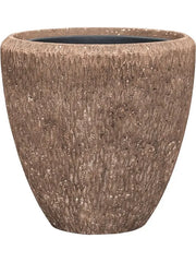 Baq Polystone Rough Plant Pot 40cm Height 30cm Dia Couple Rock (with liner)