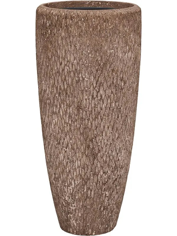 Baq Polystone Rough Plant Pot 70cm Height 24cm Dia Partner Rock (with liner)
