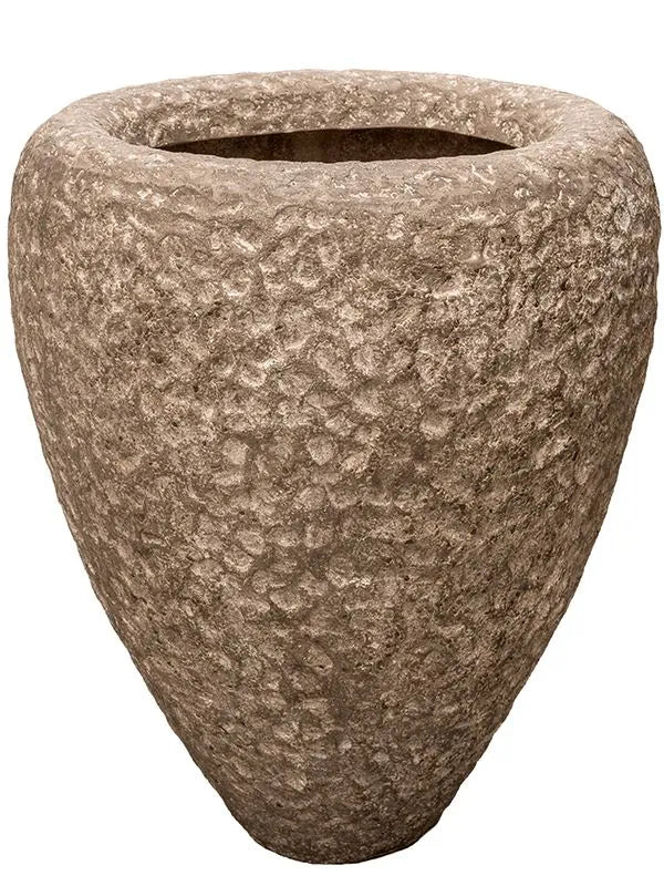 Baq Polystone Rough Plant Pot 75cm Height 39cm Dia Couple Rock